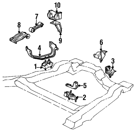 Engine & Trans Mounting for 1990 Pontiac 6000 #0