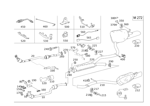 2194900727 - Exhaust System: Molding for Mercedes-Benz: CLS550 Image image