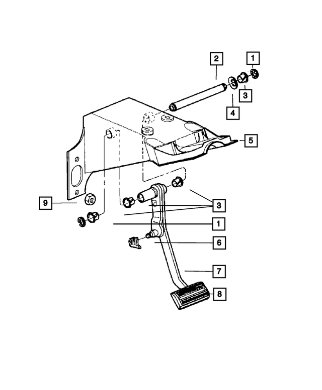 52078842 - Brakes: Pedal Pivot Shaft for Mopar Image