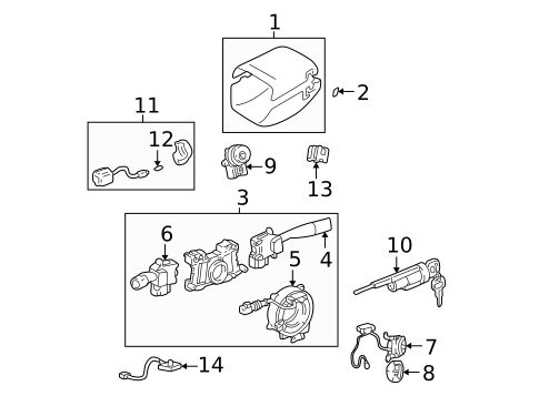 Ignition Lock for 2001 Toyota Avalon #0