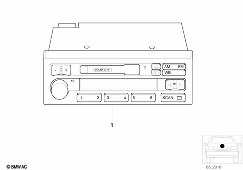 Radio, Multi-Information Display for 1996 BMW Z3 2.8 #1
