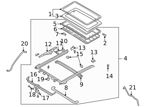 Sunroof for 2003 Mazda Tribute #0