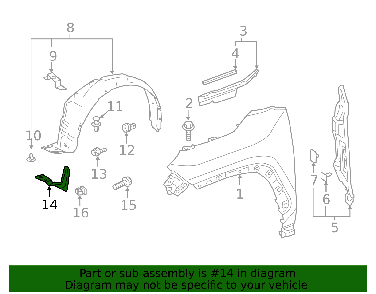 2021-2025 Toyota Fender Liner Extension 53896-42080 | American