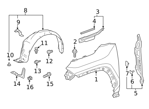 Fender & Components for 2022 Toyota RAV4 #0
