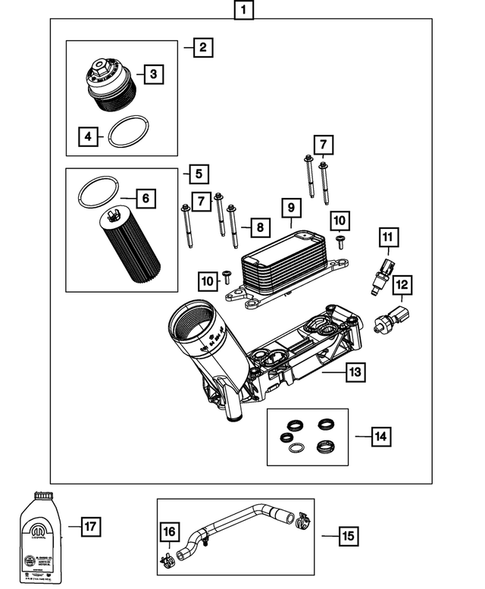 Engine Oiling, Oil Pan and Indicator (Dipstick) for 2021 Jeep Cherokee #1