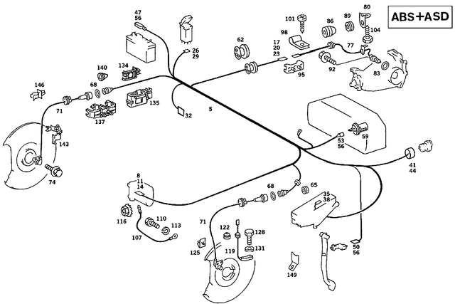 2015404334 - Electrical Equipment and Instruments: Wiring Harness for Mercedes-Benz: 190, 190D, 190E Image image