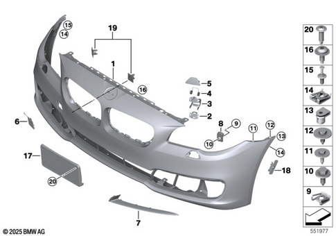 Bumper, Front for 2014 BMW Hybrid 5 #0
