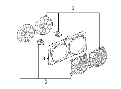 Cooling Fan, Clutch & Motor for 2001 Buick Park Avenue #0