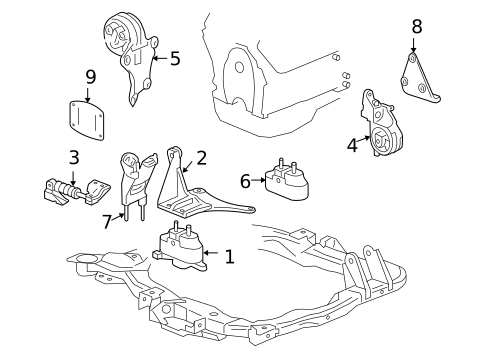 Engine Mounting for 2010 Pontiac G6 #0