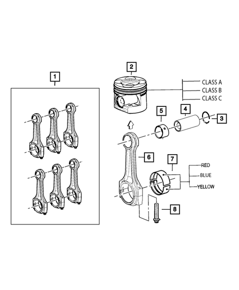 Crankshaft, Piston, Drive Plate, Flywheel, and Damper for 2014 Jeep Grand Cherokee #1