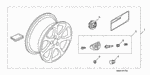 8W40TC070001 - Accessory Components: CAP ASSY, WHL CTR for Honda Image