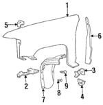 55031834 - Body: Fender for Mopar Image