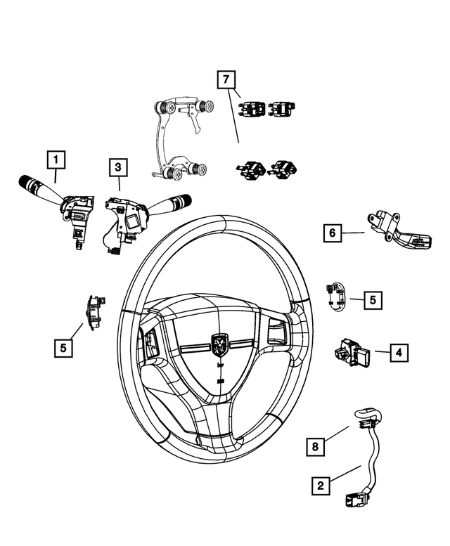 5183950AE - Electrical: Multifunction Switch for Mopar Image
