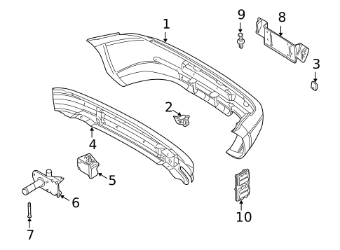 Bumper & Components - Rear for 1998 BMW Z3 #0