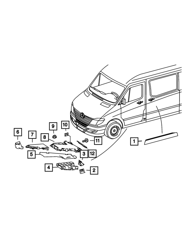 1HE24XDVAA - Air Conditioners and Heaters: Floor Duct, Rear for Dodge: Sprinter 2500, Sprinter 3500 Image