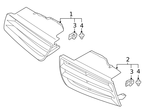 Grille & Components for 2006 Mitsubishi Outlander #0