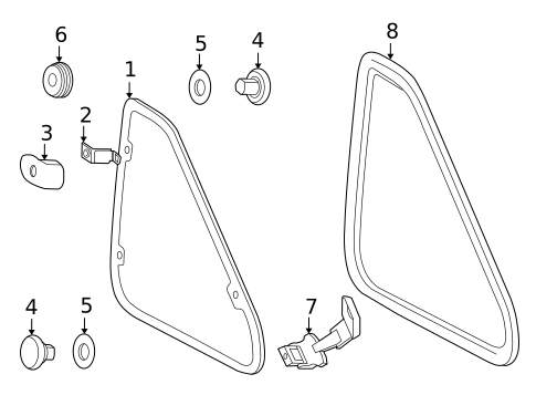 Glass & Hardware for 2004 Land Rover Freelander #1