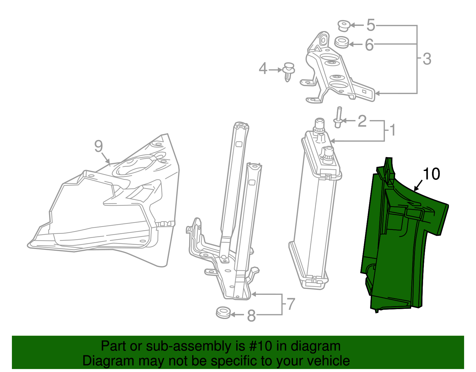 2016-2024 Chevrolet Camaro Rear Driver Side Auxiliary Radiator Duct ...