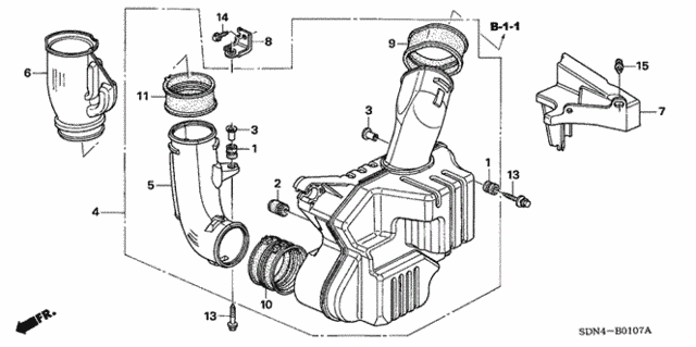 Resonator Chamber (V6) (AT) (-'05) for 2004 Honda Accord #0