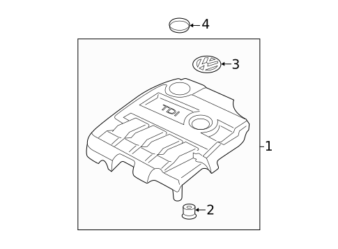 Engine Appearance Cover for 2013 Volkswagen Beetle #0