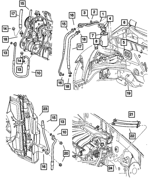 Air Conditioner and Heater Plumbing for 2004 Chrysler PT Cruiser #2