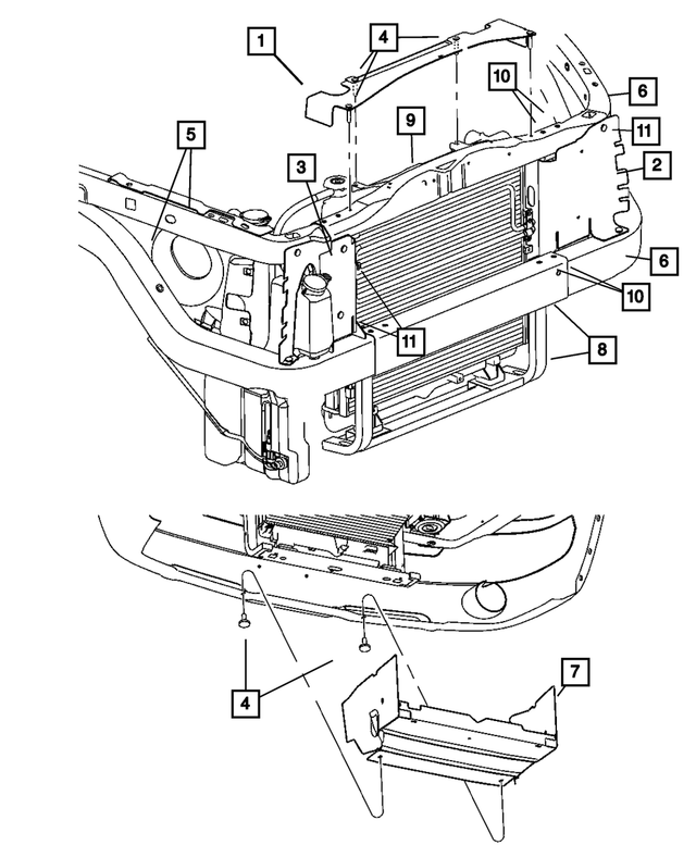 52029277AB - Cooling: Radiator Side Seal, Left for Mopar Image