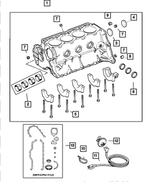 4856744 - Engine 2.5L Four Cylinder: Short Block for Mopar Image
