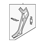 4G8809738 - Body: Lock Pillar Reinforced for Audi: A7 Quattro, RS7, S7 Image