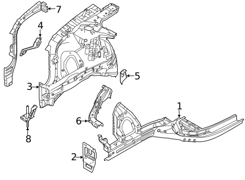 Structural Components & Rails for 2021 Hyundai Sonata #0