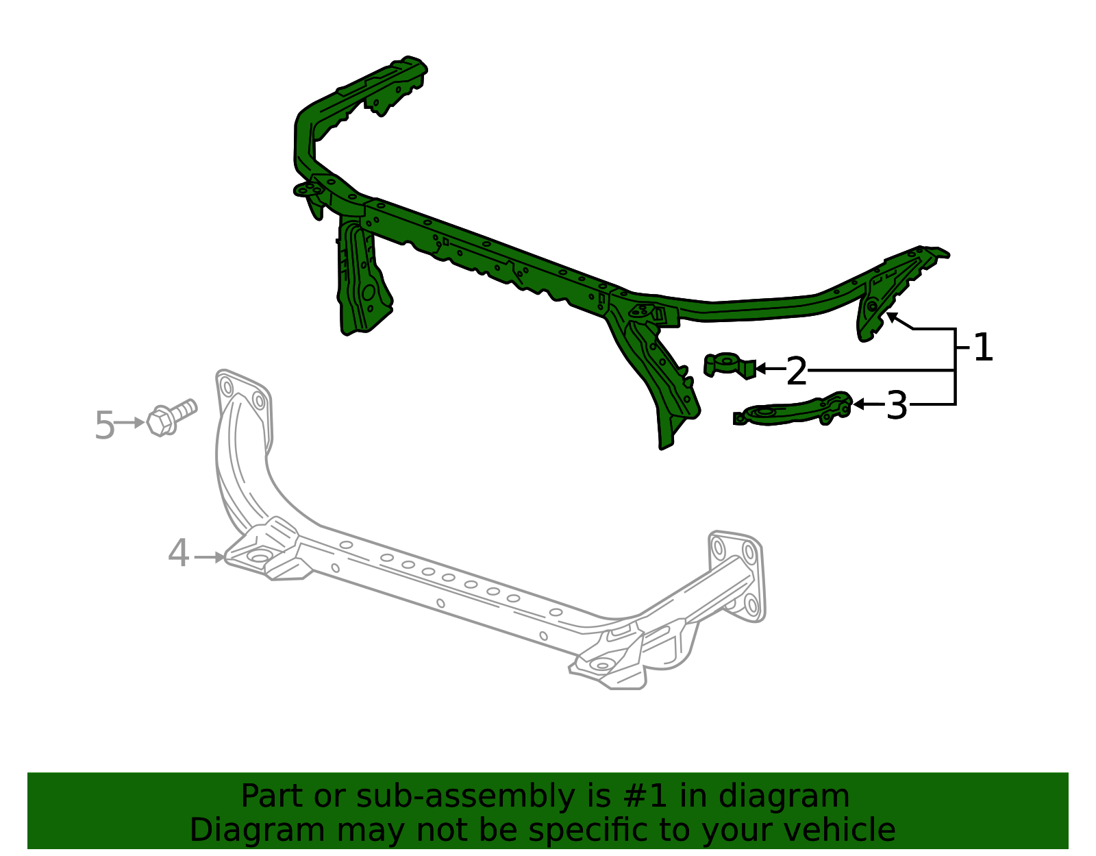 2019-2026 Chevrolet Blazer Front End Upper Tie Bar 84498346 GM ...