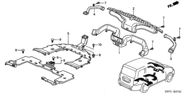 Duct for 2005 Honda Pilot #0