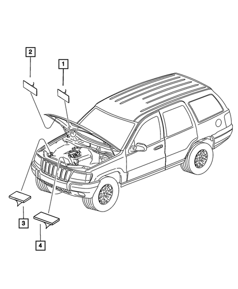 Under Hood for 2004 Jeep Grand Cherokee #0