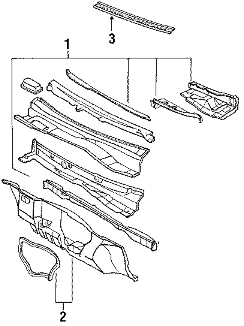 Cowl for 1988 Oldsmobile Cutlass Supreme #0