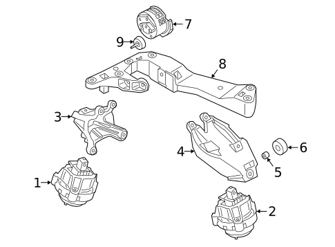 Engine & Trans Mounting for 2023 BMW X4 #0