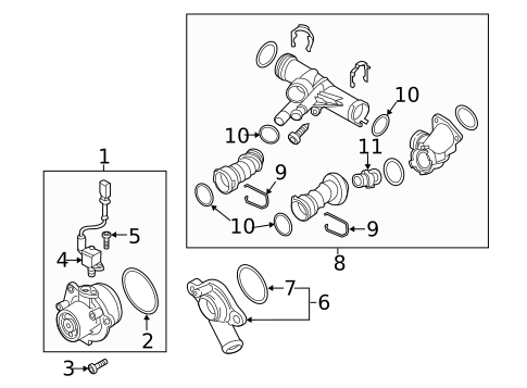 Water Pump & Related Components for 2015 Volkswagen Golf #0