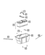 68134584AA - : Battery Hold Down Bracket for Ram: ProMaster 1500, ProMaster 2500, ProMaster 3500, ProMaster EV Image