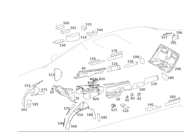 2216820501 - Panelling: Damping for Mercedes-Benz Image image