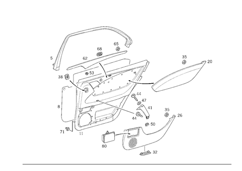 Door Paneling for 1995 Mercedes-Benz E420 #1