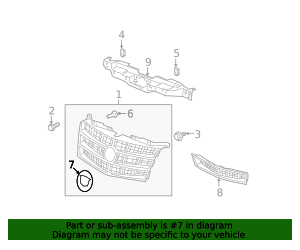 2007-2014 Cadillac Front Grille Crest and Wreath Logo 22985035 | QuirkParts