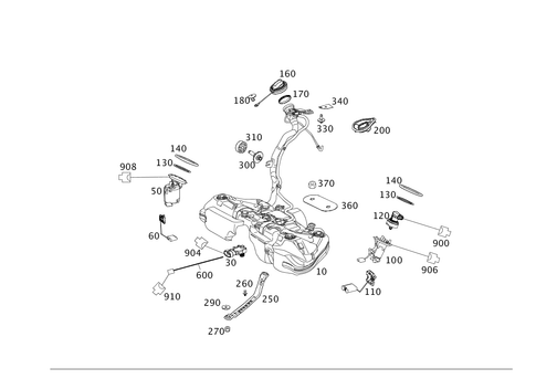Fuel Tank with Detachable Parts for 2013 Mercedes-Benz C250 #0