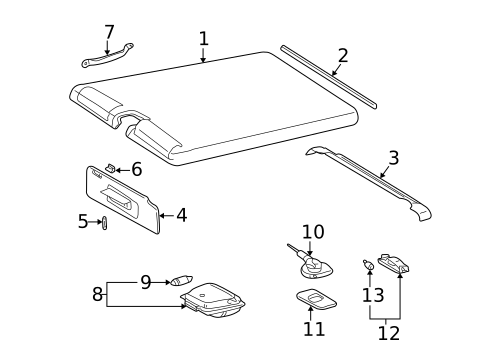 Interior Trim - Roof for 2004 Mercedes-Benz G55 AMG #0