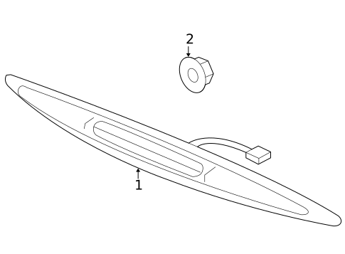 High Mounted Stop Lamp for 2006 Honda Accord #0