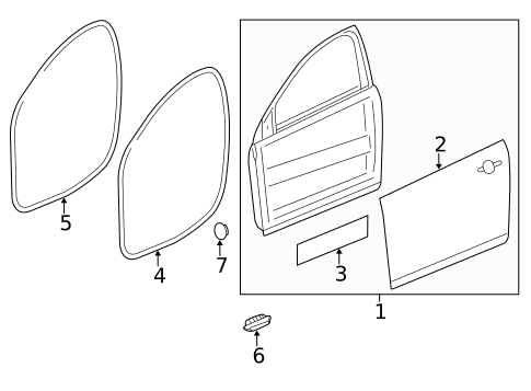 Door & Components for 2011 Chevrolet Volt #1