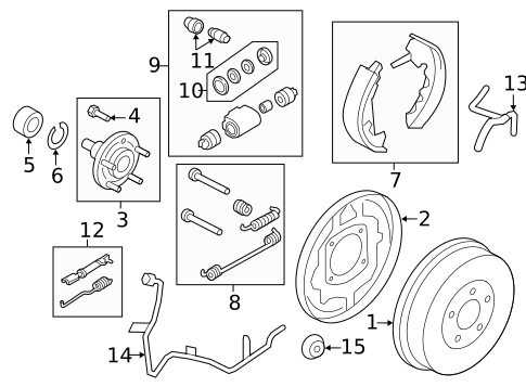 Hubs & Related Components for 2008 Mercury Mariner #0