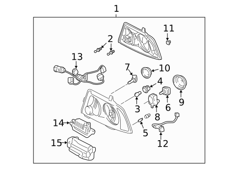 Headlamp Components for 2004 Lincoln Navigator #0