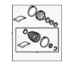 442848170 - Front Drive Axle: Boot Kit for Toyota: Crown, Crown Signia, RAV4 Prime Image