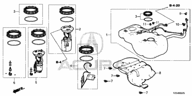 Fuel Tank (KA/KC) for 2019 Acura MDX #0