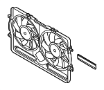 8K0121207A - Cooling System: Fan Shroud for Audi: A4, A4 Quattro, A5, A5 Quattro, A6, A6 Quattro, allroad, Q3, Q3 Quattro, Q5 Image