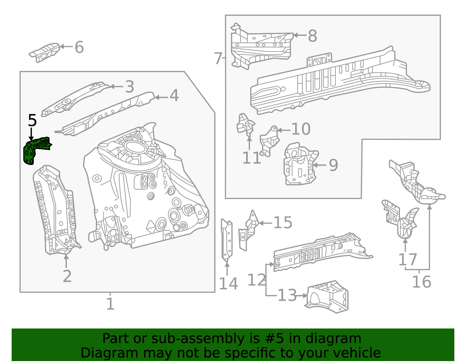 2023-2025 Toyota bZ4X Fender Gusset 53786-42020 | Toyota Parts Express