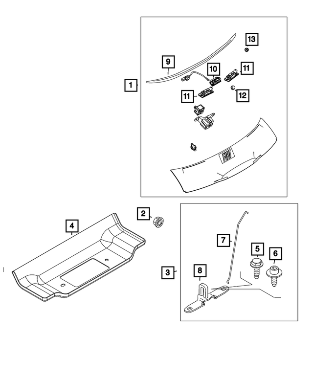 7TK23TZZAA - Doors, Door Mirrors and Related Parts: Liftgate Handle for Fiat: 500E Image